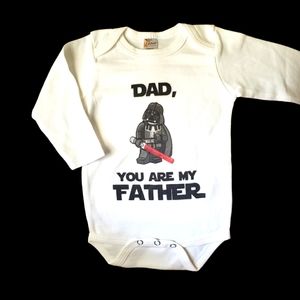 Star Wars Darth Vader Infant Bodysuit Size 3-6 months NEW Laughing Giraffe